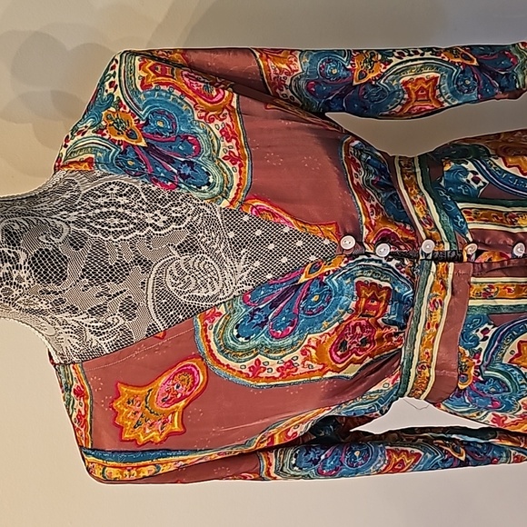 NWOT women's maxi dress,Size S/M. 80% silk 20% rayon.Made in India. - Picture 2 of 11